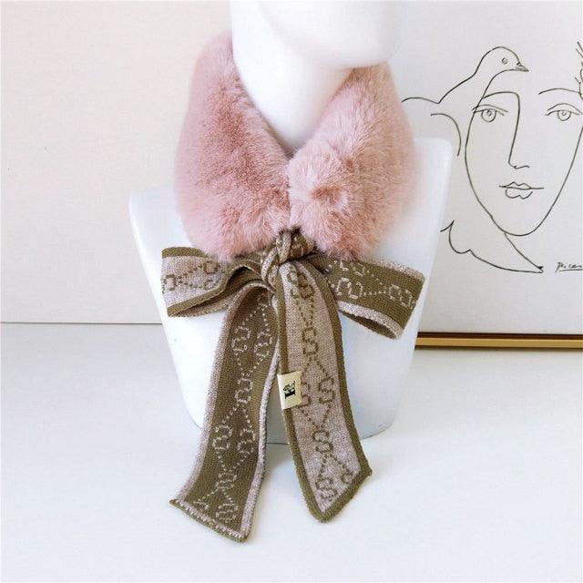 Calentador de Cuello de Piel Sintética Elegante - Bufanda Ligera para Mujeres