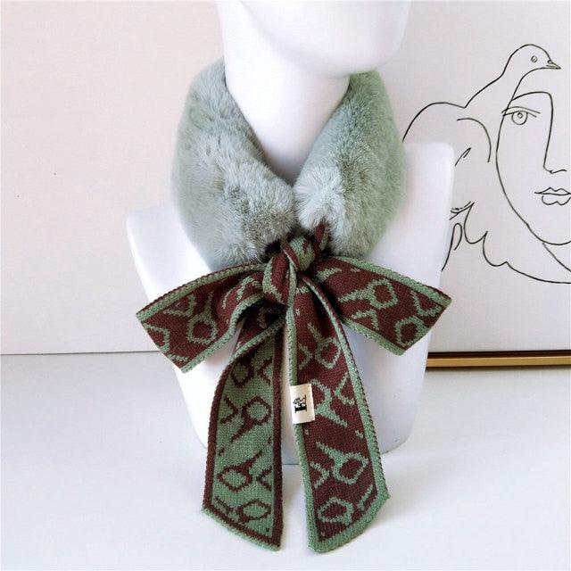 Calentador de Cuello de Piel Sintética Elegante - Bufanda Ligera para Mujeres