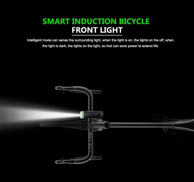 USB Rechargeable LED Front Bicycle Light - Waterproof & Bright