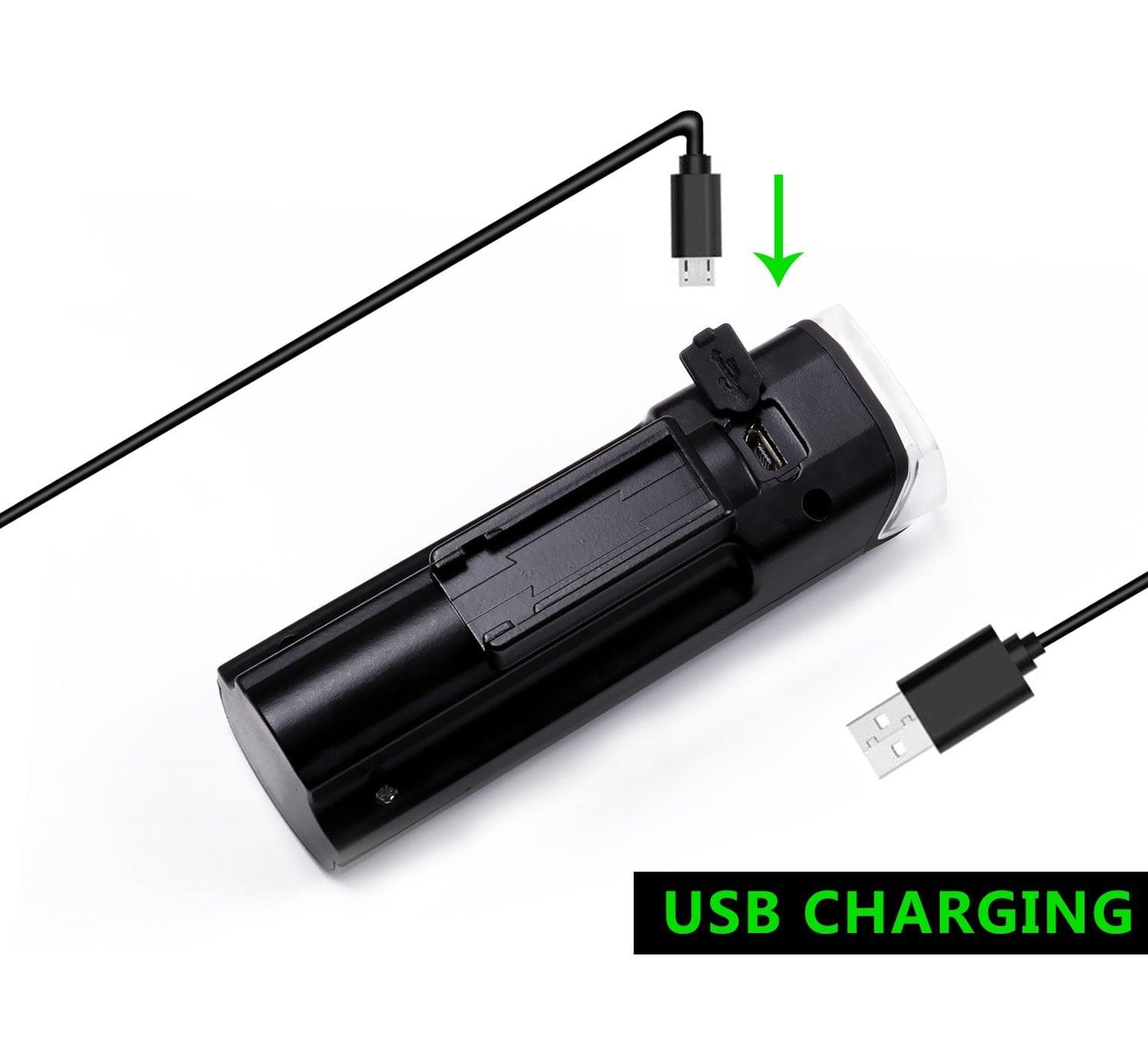 USB Rechargeable LED Front Bicycle Light - Waterproof & Bright