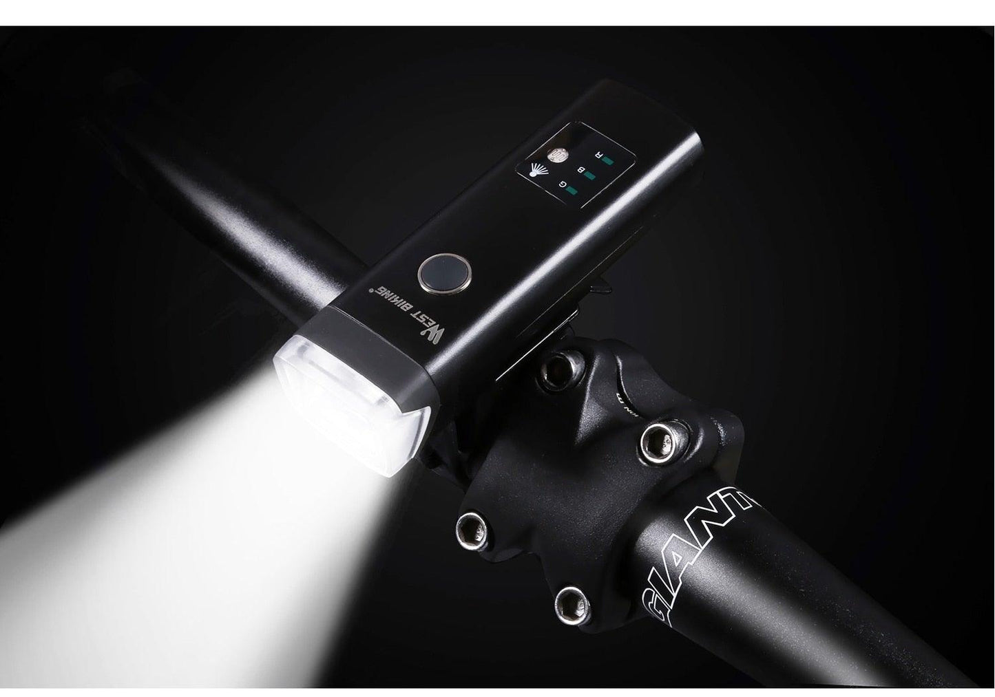 USB Rechargeable LED Front Bicycle Light - Waterproof & Bright