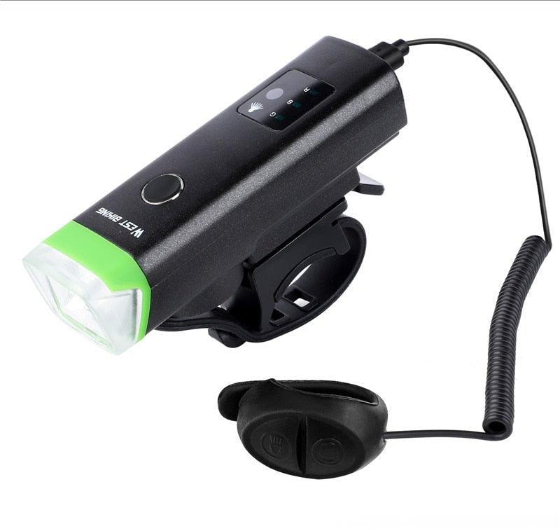 USB Rechargeable LED Front Bicycle Light - Waterproof & Bright