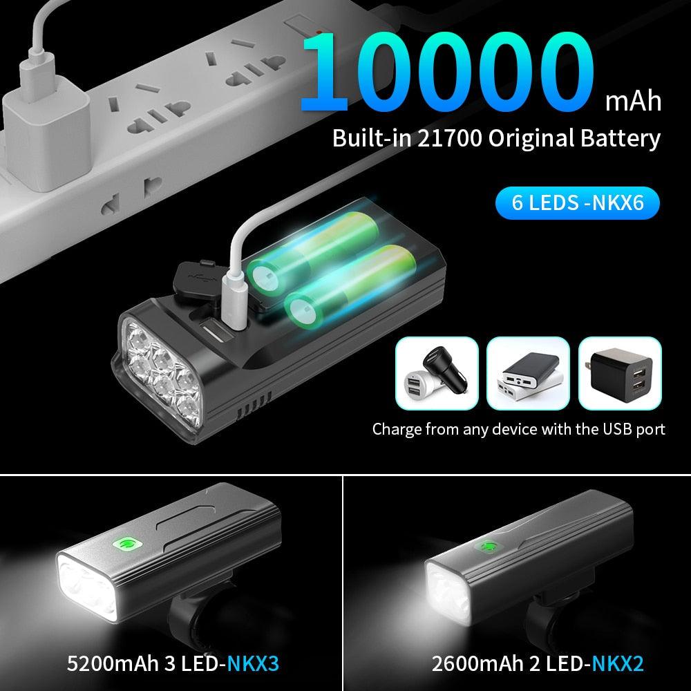 Premium USB Rechargeable LED Bicycle Light - Bright & Rainproof