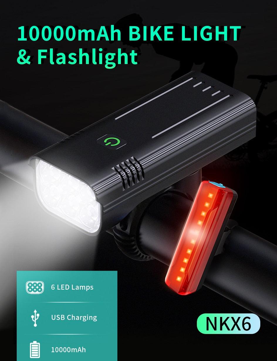 Premium USB Rechargeable LED Bicycle Light - Bright & Rainproof