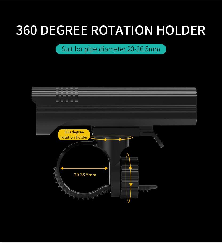 Premium USB Rechargeable LED Bicycle Light - Bright & Rainproof