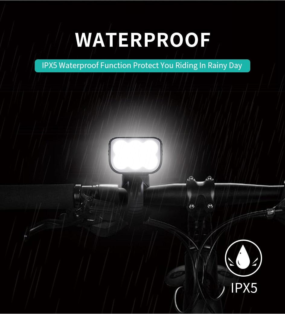 Premium USB Rechargeable LED Bicycle Light - Bright & Rainproof