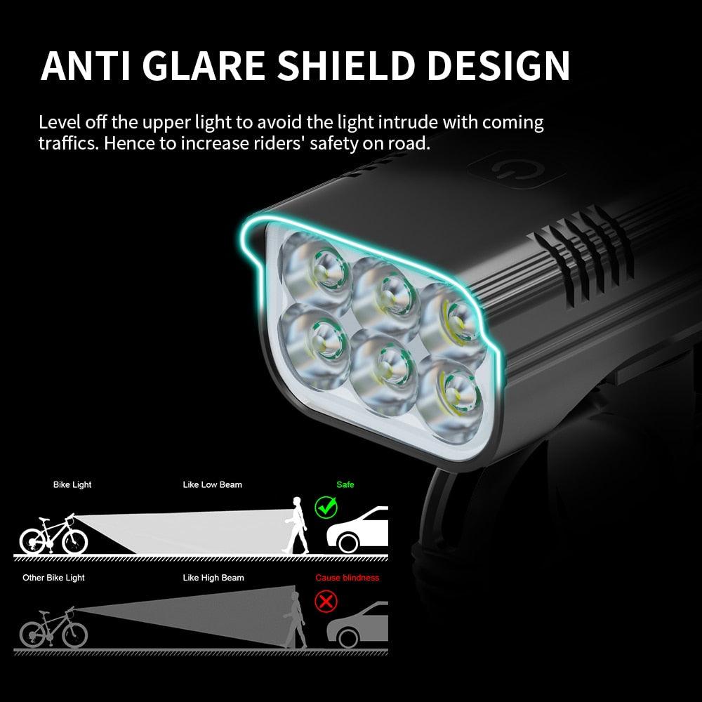 Premium USB Rechargeable LED Bicycle Light - Bright & Rainproof