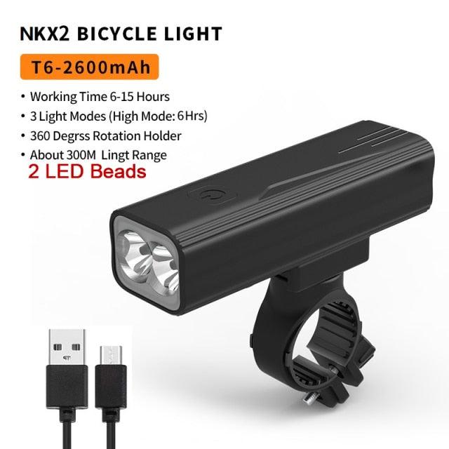 Premium USB Rechargeable LED Bicycle Light - Bright & Rainproof