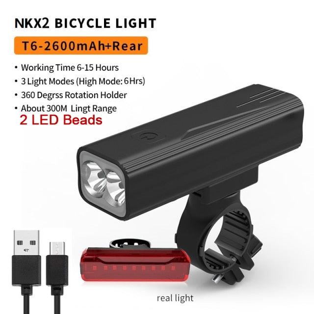 Premium USB Rechargeable LED Bicycle Light - Bright & Rainproof