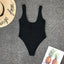 Elegant Black One-Piece Swimsuit with Ruffles