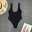 Elegant Black One-Piece Swimsuit with Ruffles