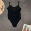 Elegant Black One-Piece Swimsuit with Ruffles
