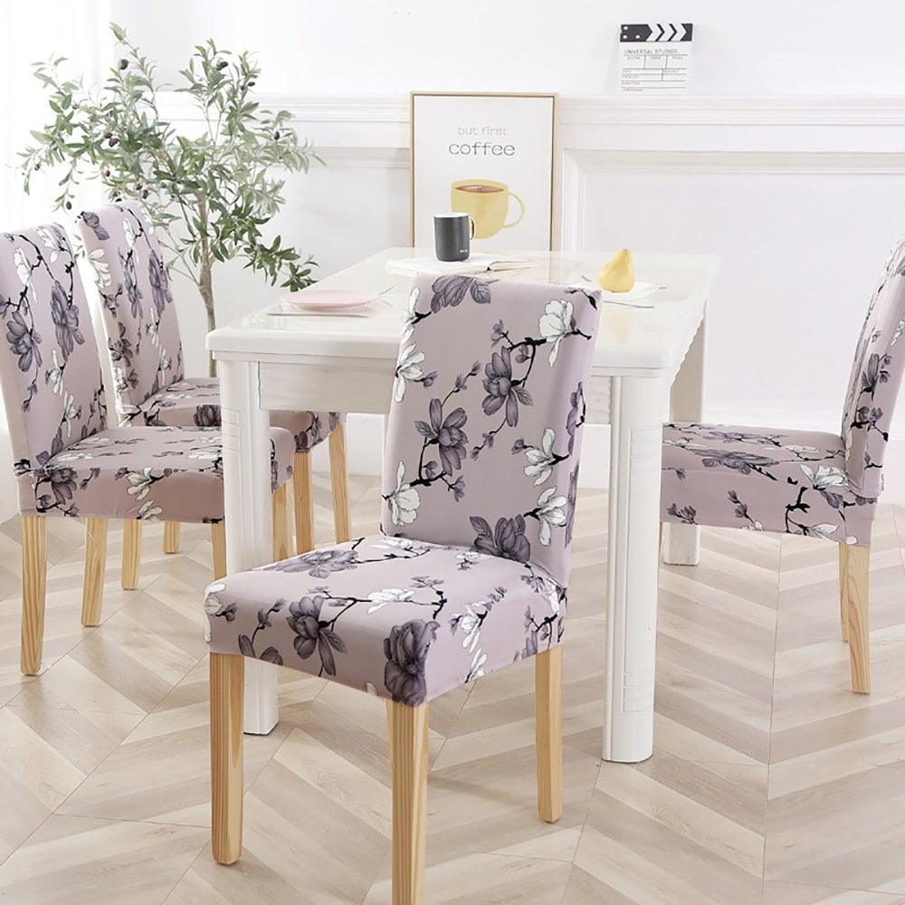 Premium Spandex Stretch Chair Covers - Floral Design