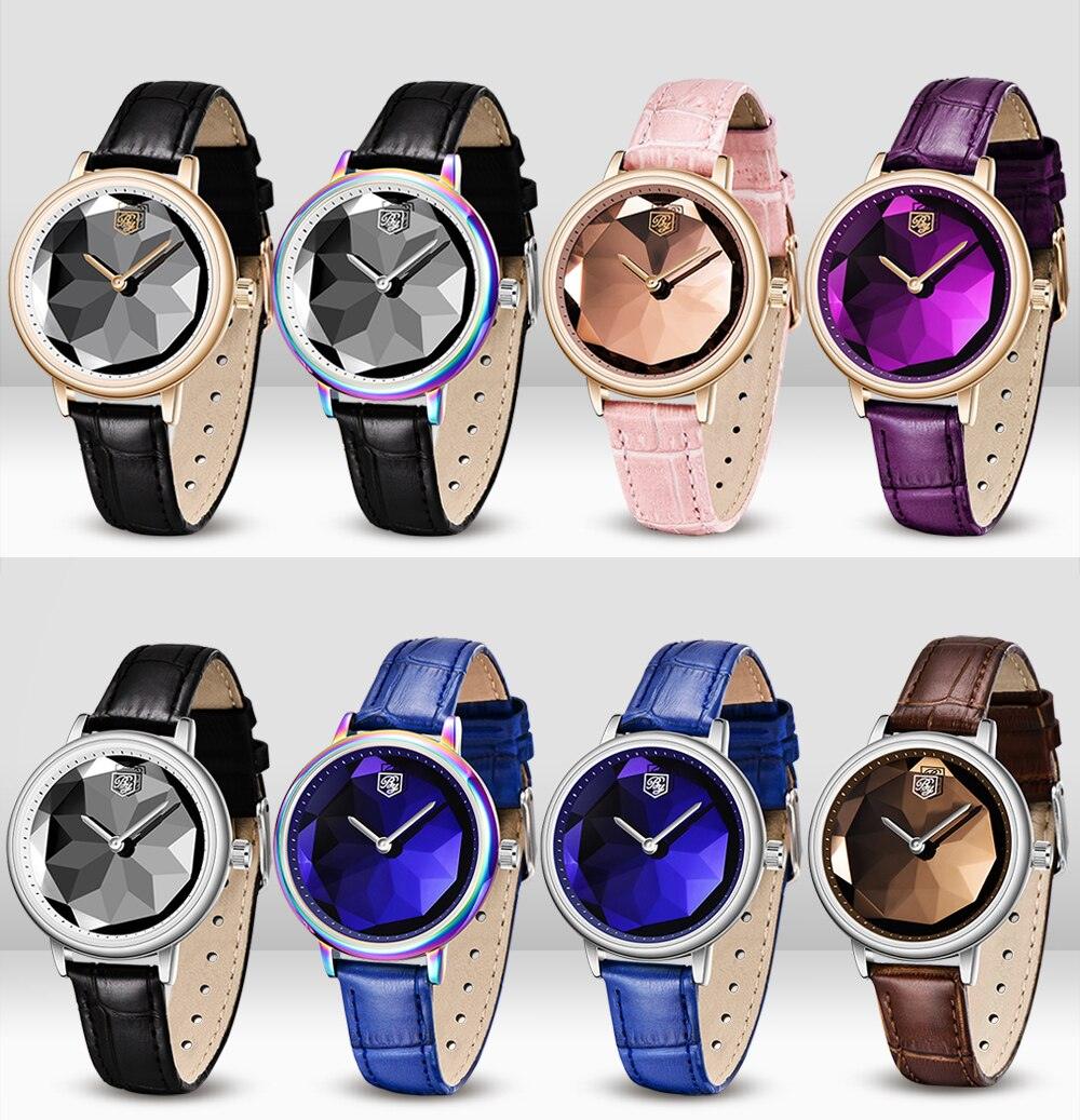Montre analogique étanche pour femmes au style élégant avec bracelet en cuir