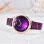 Montre analogique étanche pour femmes au style élégant avec bracelet en cuir