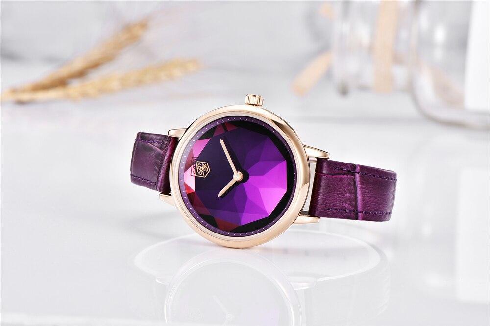Montre analogique étanche pour femmes au style élégant avec bracelet en cuir