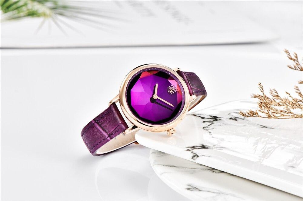 Montre analogique étanche pour femmes au style élégant avec bracelet en cuir