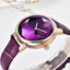 Montre analogique étanche pour femmes au style élégant avec bracelet en cuir