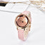 Montre analogique étanche pour femmes au style élégant avec bracelet en cuir