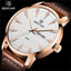 Stylish Black Analog Quartz Men's Watch with Leather Strap - Waterproof Luxury Timepiece - Korvel
