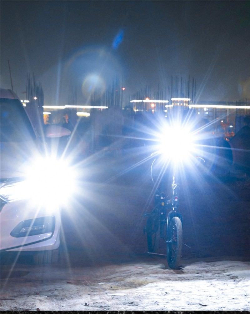 USB Rechargeable LED Front Bicycle Light - Waterproof & Bright
