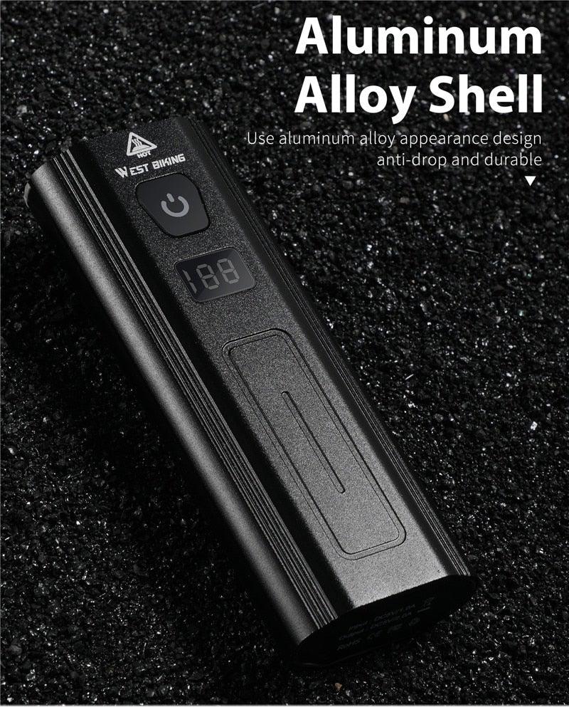 USB Rechargeable LED Front Bicycle Light - Waterproof & Bright