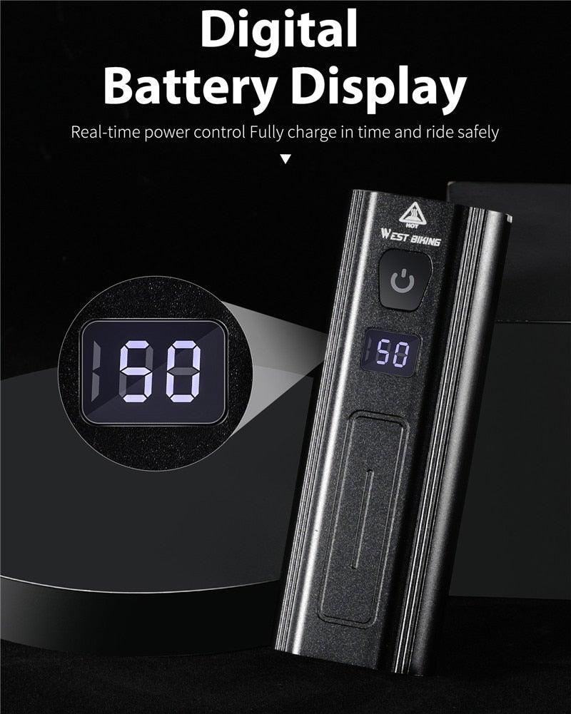 USB Rechargeable LED Front Bicycle Light - Waterproof & Bright