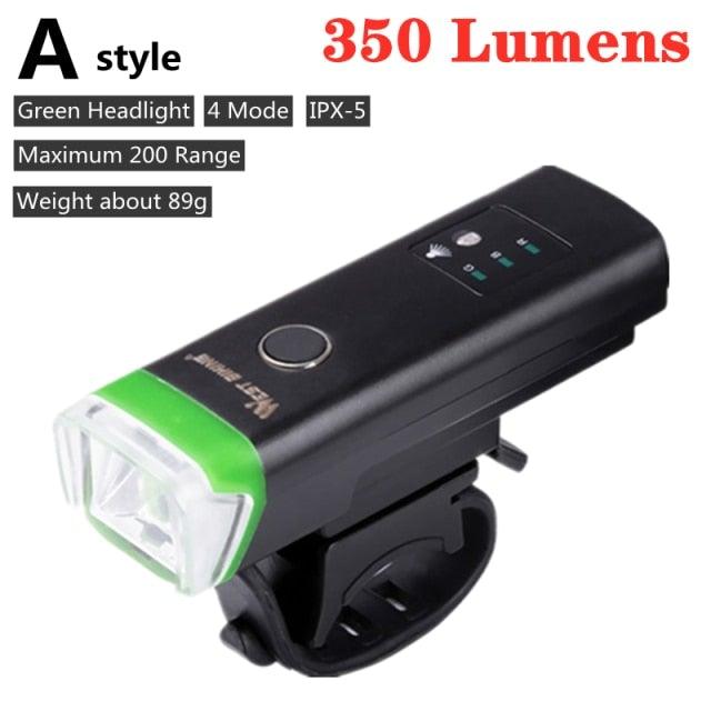 USB Rechargeable LED Front Bicycle Light - Waterproof & Bright