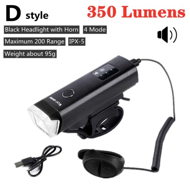 USB Rechargeable LED Front Bicycle Light - Waterproof & Bright