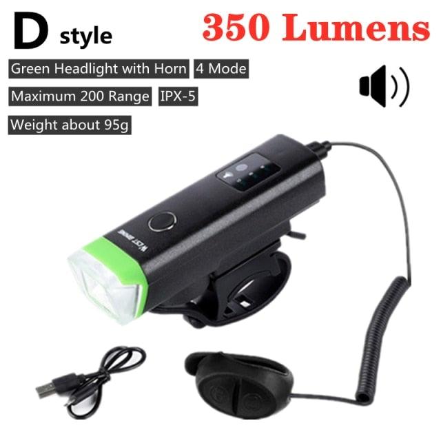 USB Rechargeable LED Front Bicycle Light - Waterproof & Bright