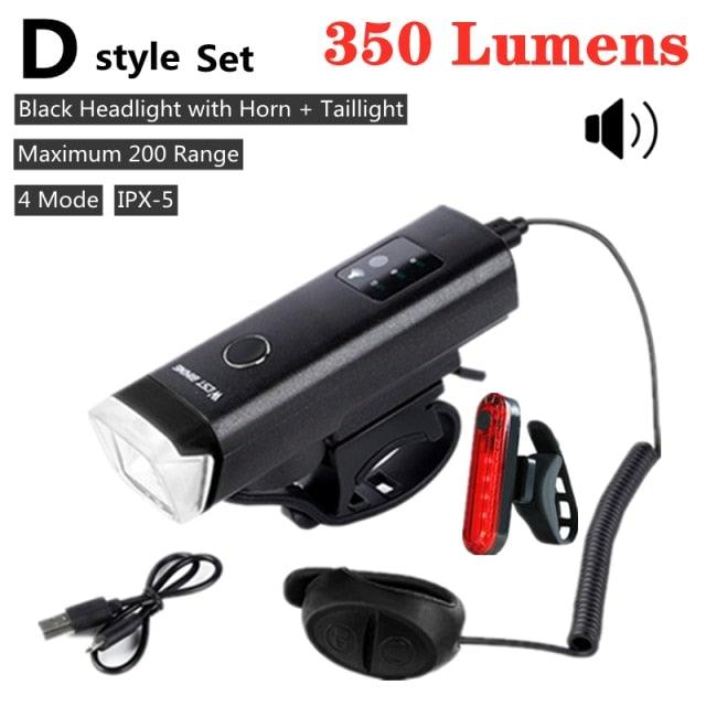 USB Rechargeable LED Front Bicycle Light - Waterproof & Bright