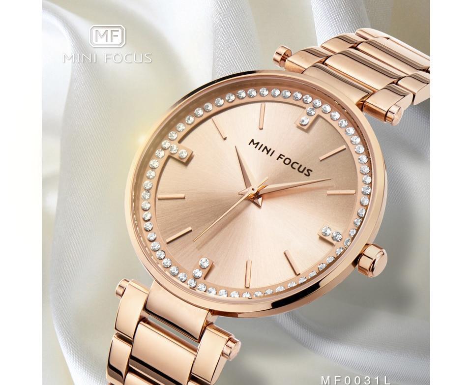 Montre à Quartz Élégante pour Femme avec Accents en Cristal