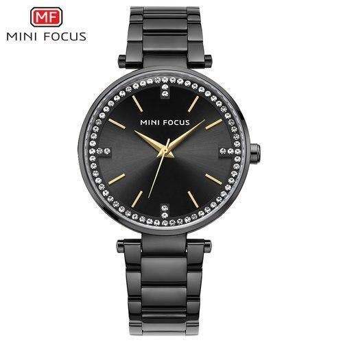 Montre à Quartz Élégante pour Femme avec Accents en Cristal