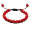 Bracelet en Pierre de Lave Noire avec Charme Couronne pour Couples