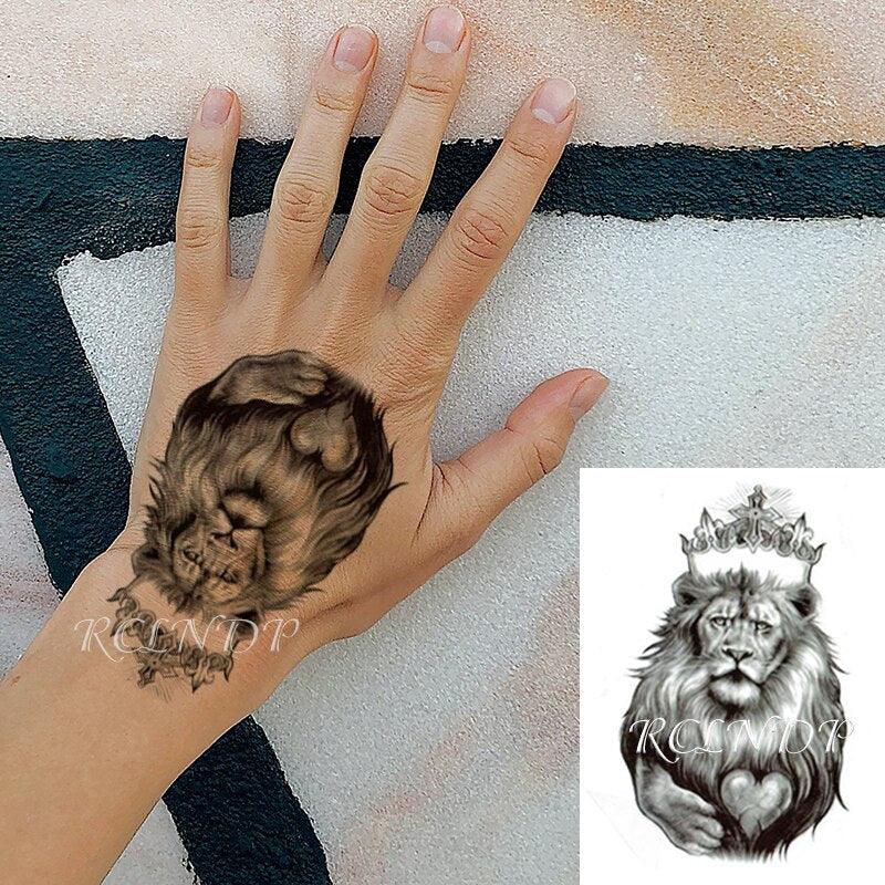 Vibrant Lion King Temporary Tattoos - Waterproof & Stylish for All - Korvel