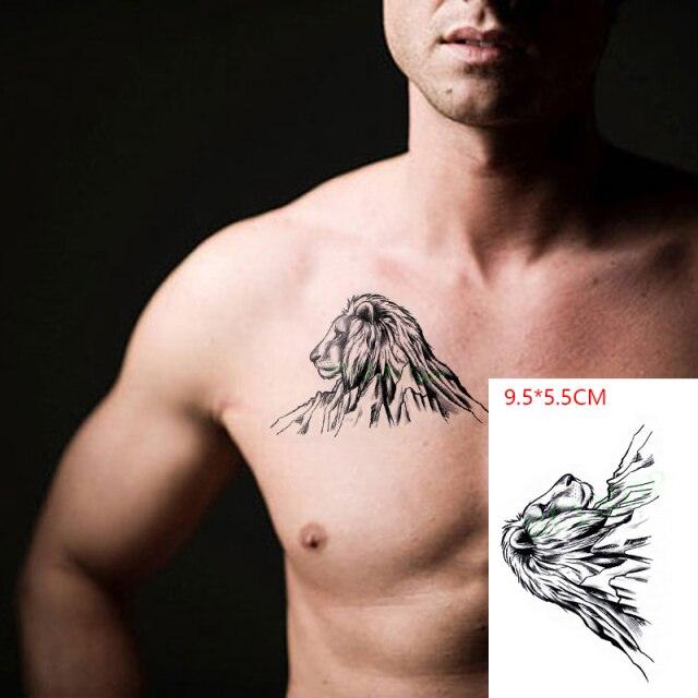 Vibrant Lion King Temporary Tattoos - Waterproof & Stylish for All - Korvel