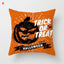 Funda de Cojín Impresa de Calabaza de Halloween - Decoración de Lino Premium