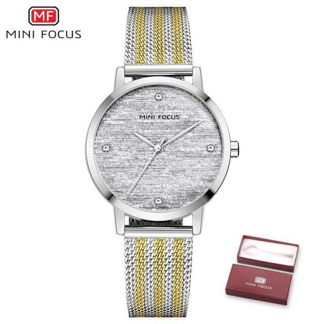Luxury Quartz Women's Watch - Elegant Gold Stainless Steel Design