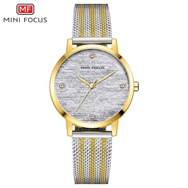 Luxury Quartz Women's Watch - Elegant Gold Stainless Steel Design