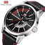 Reloj de Cuarzo Negro Elegante para Hombre con Correa de Cuero