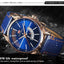 Reloj de Cuarzo Negro Elegante para Hombre con Correa de Cuero