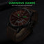 Reloj de Cuarzo Negro Elegante para Hombre con Correa de Cuero