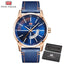 Reloj de Cuarzo Negro Elegante para Hombre con Correa de Cuero