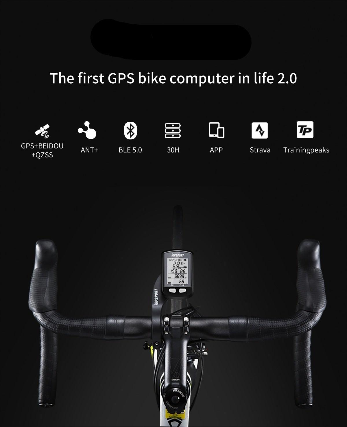 Ordinateur de vélo GPS sans fil premium - Conception étanche