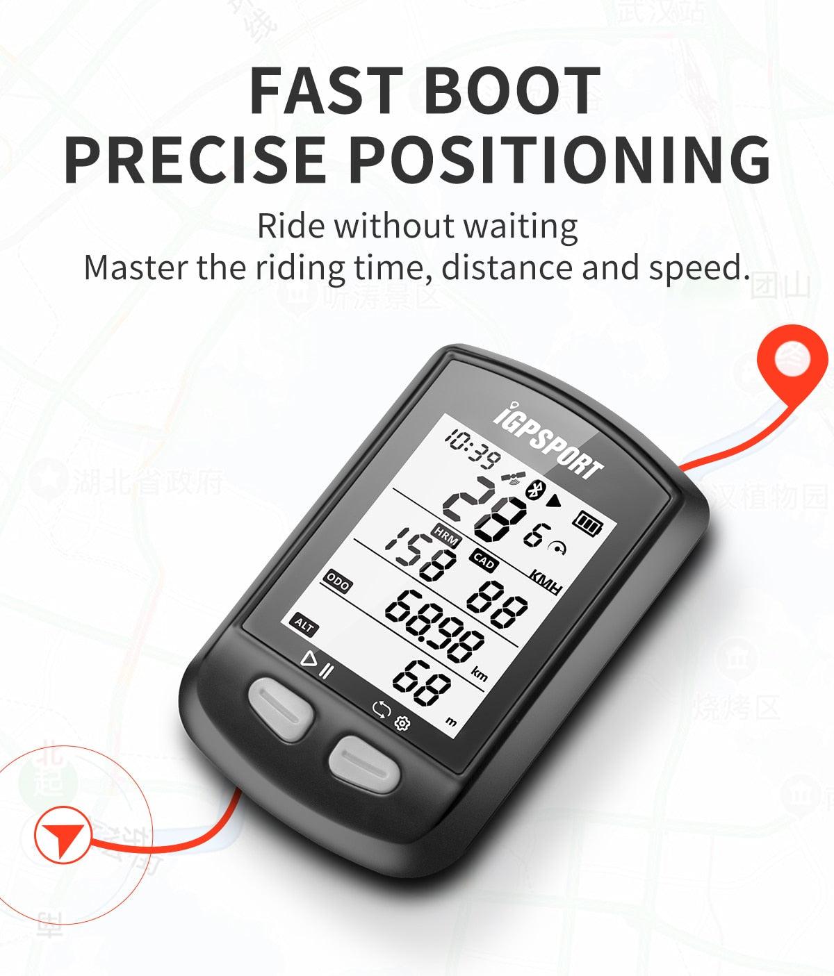 Ordinateur de vélo GPS sans fil premium - Conception étanche