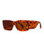 Lunettes de soleil carrées surdimensionnées en motif serpent