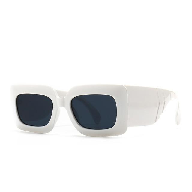 Lunettes de soleil carrées surdimensionnées en motif serpent
