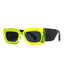 Lunettes de soleil carrées surdimensionnées en motif serpent