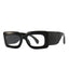 Lunettes de soleil carrées surdimensionnées en motif serpent