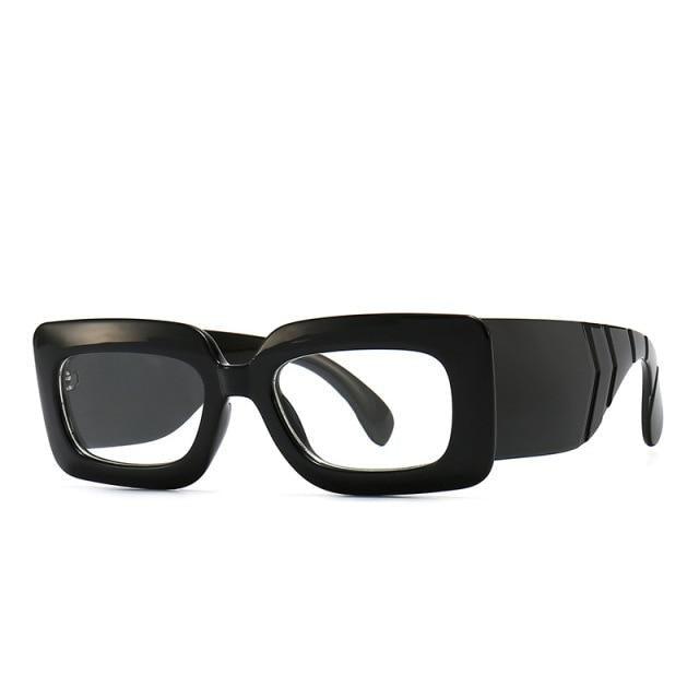 Lunettes de soleil carrées surdimensionnées en motif serpent